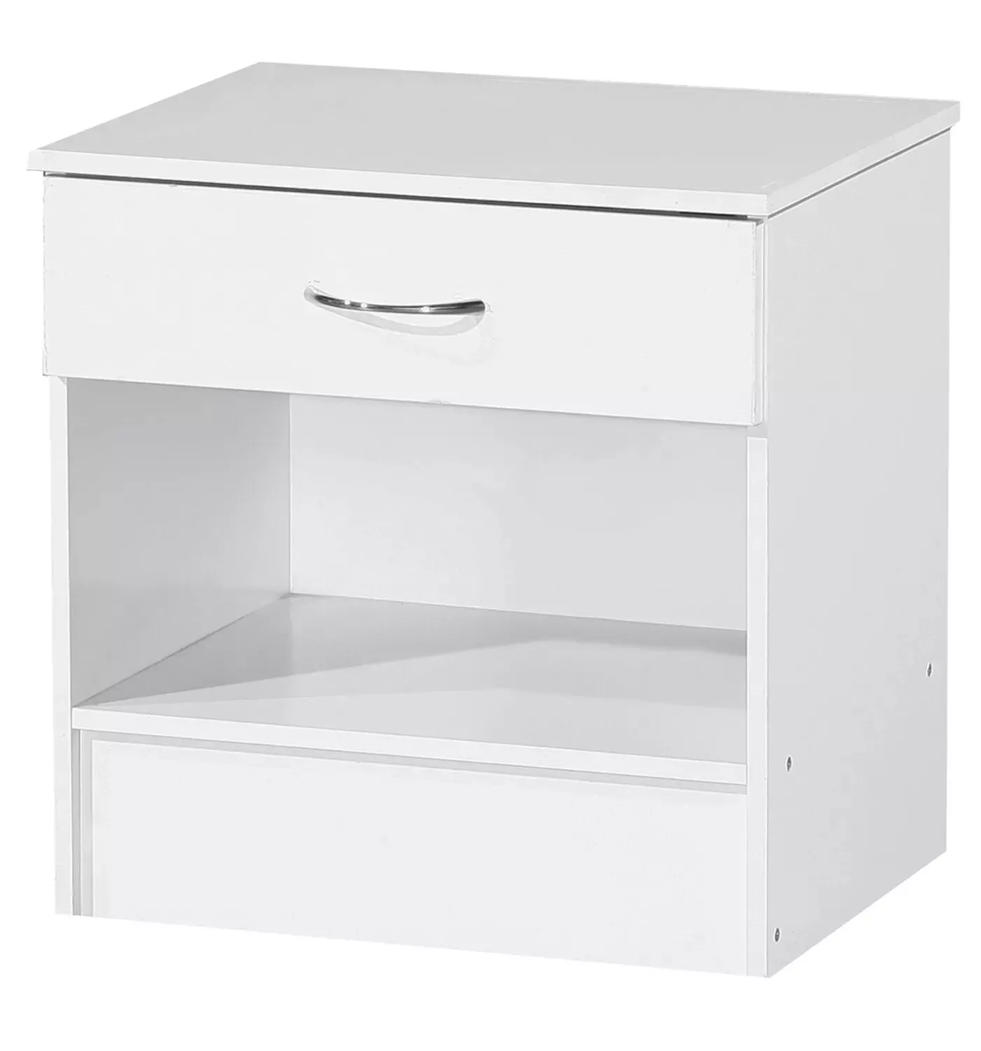 White Gloss Bedside Chest Cabinet Gloss drawer front white frame