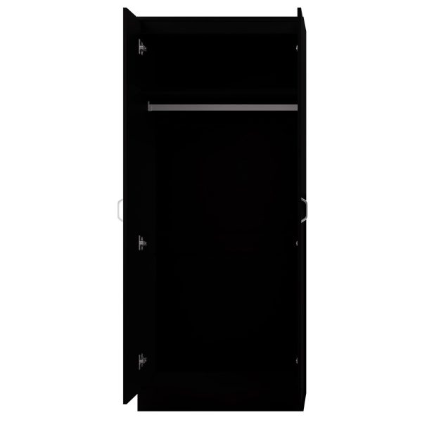 2 Door Wardrobe Bedroom Furniture Metal T-Bar Handles Black - Image 4