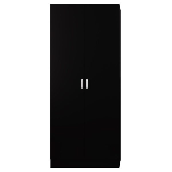 2 Door Wardrobe Bedroom Furniture Metal T-Bar Handles Black
