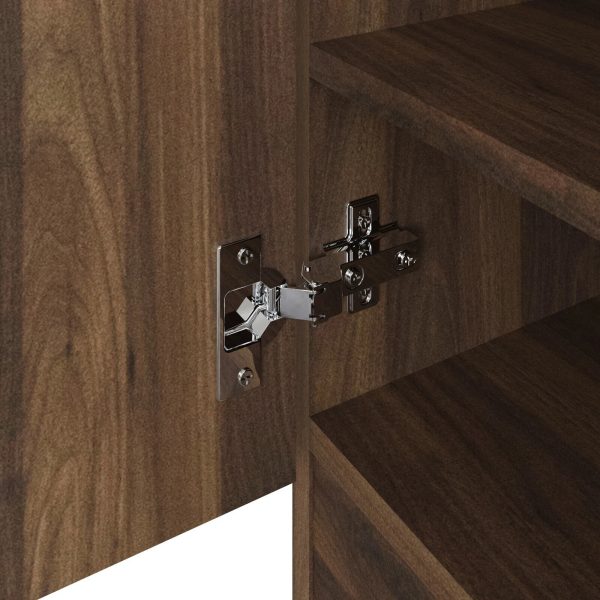 Catania TV Unit Royal Walnut Herringbone inspired wood-grain finish - Image 8