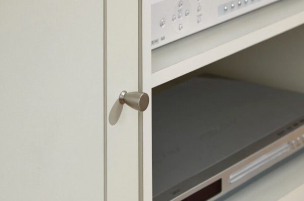 Cream Lancaster Small TV Cabinet 1 Door TV Display Shelves & Storage Cabinet - Image 5