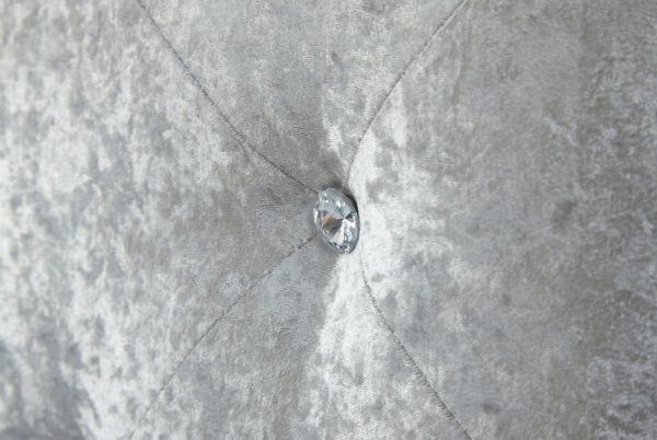 Hollywood 5ft King Crushed Velvet Silver Grey lift up storage crystal bed - Image 10