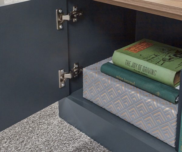 KENDAL COMPACT TV STAND MEDIA UNIT SLATE BLUE - Image 9