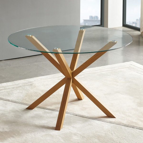 LPD - Oporto Solid Oak and Glass Dining Table - Image 3