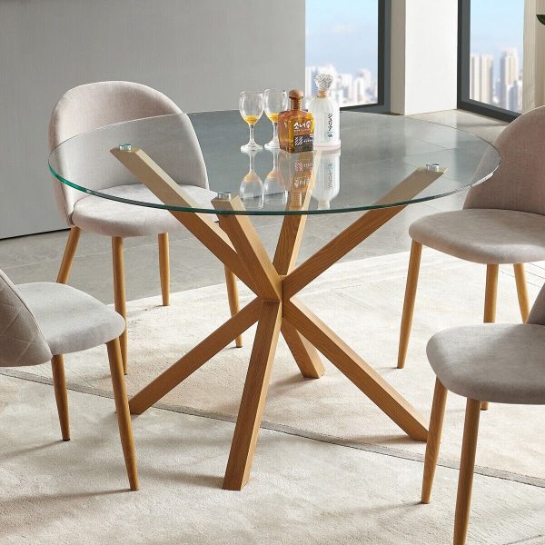 LPD - Oporto Solid Oak and Glass Dining Table - Image 5