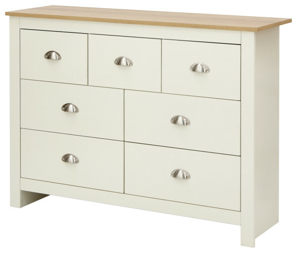 Lancaster Country style bedroom furniture merchants 7 Drawer chest Cream