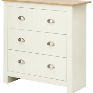 Lancaster bedroom furniture 2+2 drawer chest of 4 drawers Cream