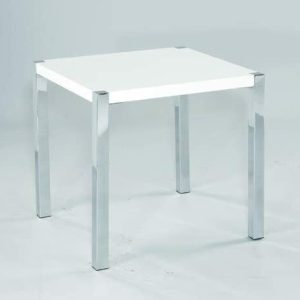 Novello Modern White High Gloss Lamp Side End Table