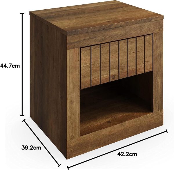 GFW Cartmel Wooden Lamp Side Table With Storage Drawer - Image 4
