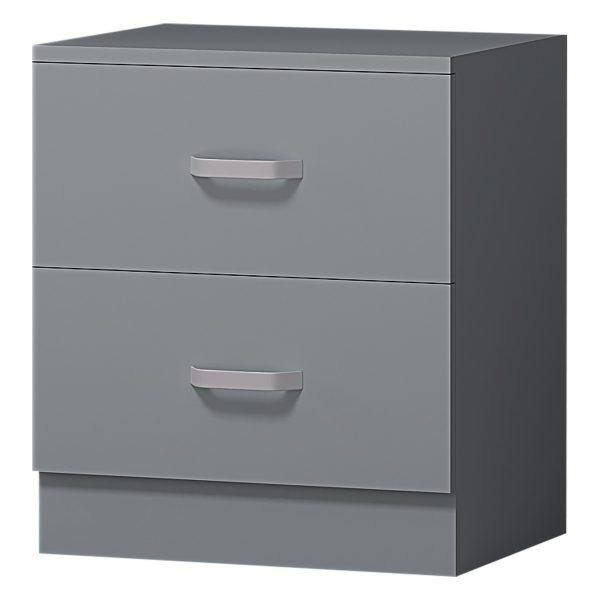 GREY 3 Piece Wardrobe Set Bedside 4 Drawer Chest of Drawers Bedroom Furniture - Image 7
