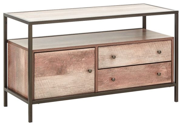 Industrial Style TV Unit loft apartment style decor media entertainment unit - Image 3