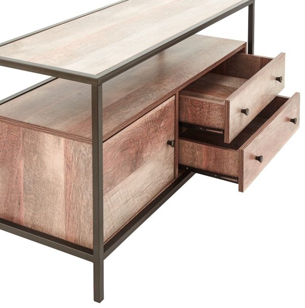 Industrial Style TV Unit loft apartment style decor media entertainment unit - Image 7