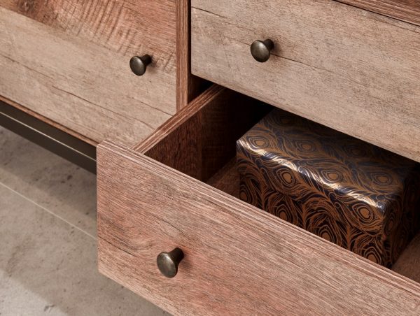 Industrial Style TV Unit loft apartment style decor media entertainment unit - Image 9