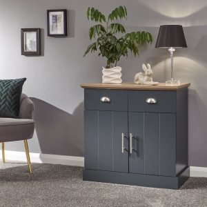 KENDAL 2 DOOR 2 DRAWER COMPACT SIDEBOARD SLATE BLUE
