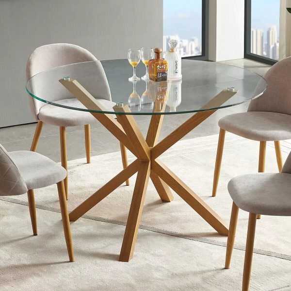LPD - Oporto Solid Oak and Glass Dining Table - Image 3