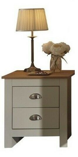 Lancaster 2 drawer bed side drawers Country style bedroom furniture - Cream