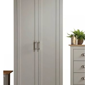 Lancaster Country Style 2 Door Wardrobe Robe Grey