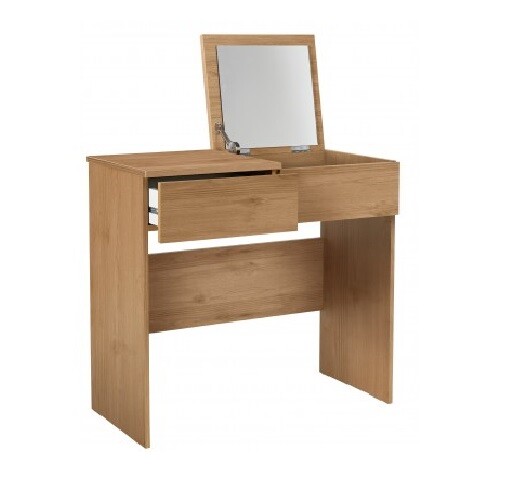 Malibu Pine effect 1 drawer Mirror Desk Dressing Table Dresser