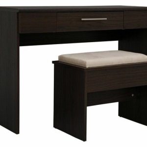 Normandy 1 Drawer Dressing Room Table Dresser & Stool Desk Dark Oak Espresso