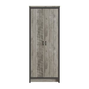 Boston 2 Door Wardrobe Grey loft studio