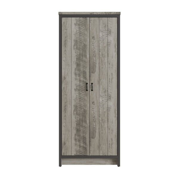 Boston 2 Door Wardrobe Grey loft studio