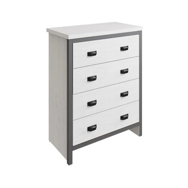 Boston 4 drawer chest - White sturdy construction - Image 3