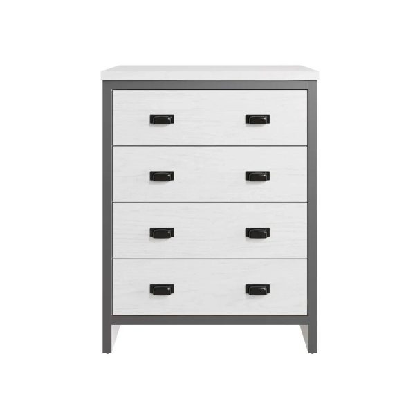 Boston 4 drawer chest - White sturdy construction - Image 4