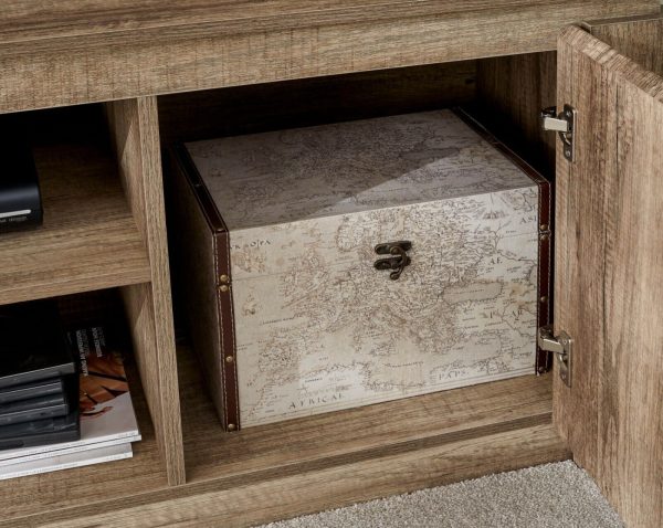 Canyon Compact TV unit stand cabinet Oak 3D effect Veneer - Image 6