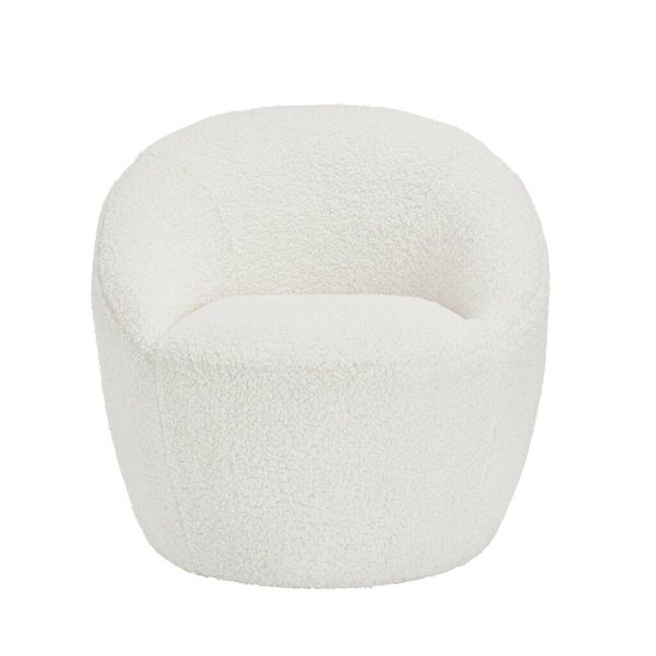 Cocoon Boucle Chair In Off White Soft Curved Brand New Free Delivery - Image 4