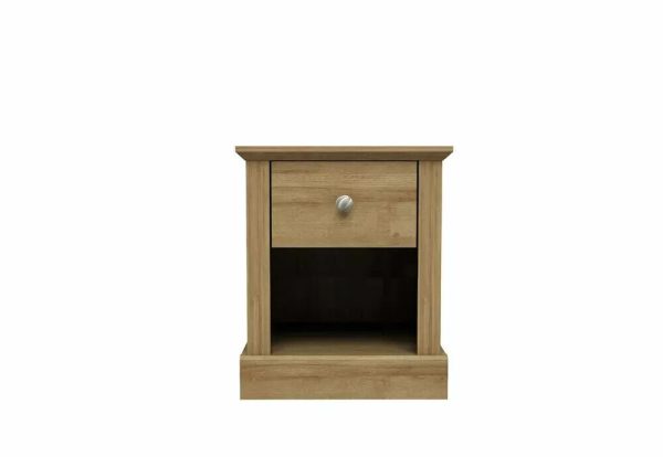 Devon Oak 1 Drawer Lamp Side End Table Bedside Cabinet - Image 3