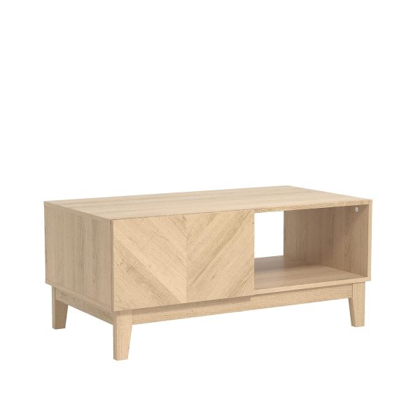 GFW Camborne Coffee Table with Under Shelf Display and Cabinet Suitable Hallway - Image 5