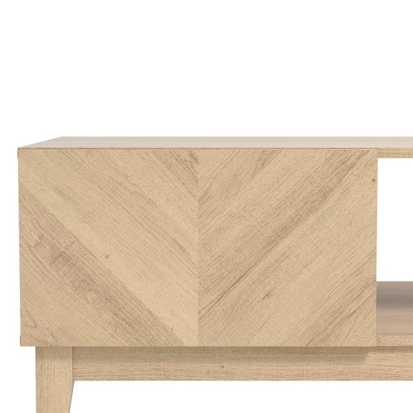 GFW Camborne Coffee Table with Under Shelf Display and Cabinet Suitable Hallway - Image 7