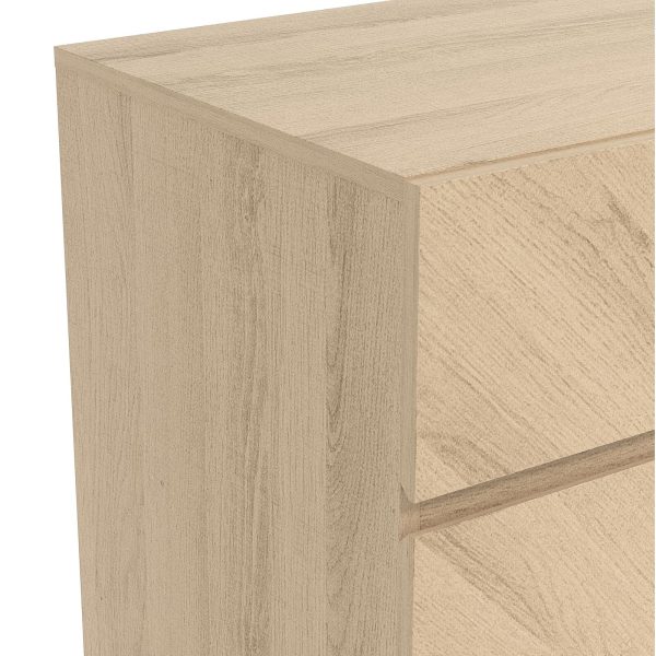 GFW Camborne Compact Sideboard Oslo Oak Cabinet with 2 Door Storage Cupboard - Image 7