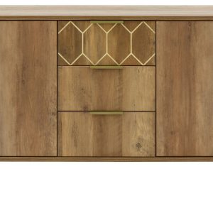 GFW Orleans 2 Door 3 Drawer Cabinet Mango and Gold Sideboard