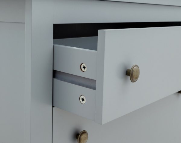 GREY Deluxe 2 Door 1 Drawer Shoe Storage Cabinet Storage - Image 6