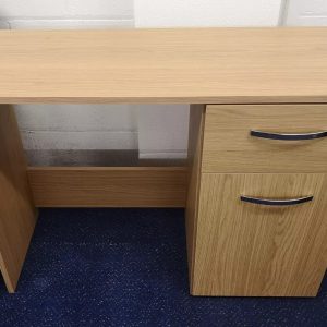 Hayward Oak Coloured Desk With Drawer and Cupboard Great Value