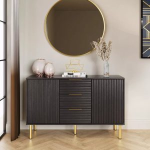 Nervata Sideboard Cabinet Living Dining Room Black