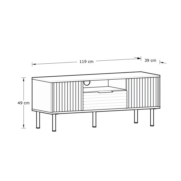 Nervata TV Unit Oak - Image 5