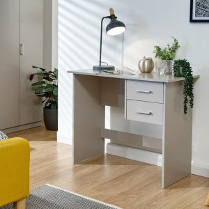 Panama 2 Drawer Desk Dressing Table Dresser - Grey