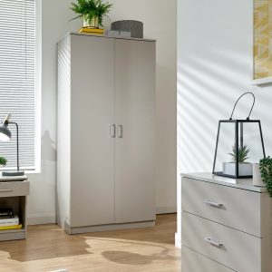 Panama 3 Piece Set 2 Door Wardrobe bed side and 3 drawer chest of drawers Grey