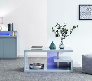 Polar High Gloss LED Coffee Table Grey