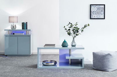 Polar High Gloss LED Coffee Table Grey