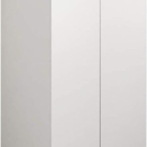 Stora 80cm Modern Bedroom 2 Door Wardrobe with Storage Shelves Matt White