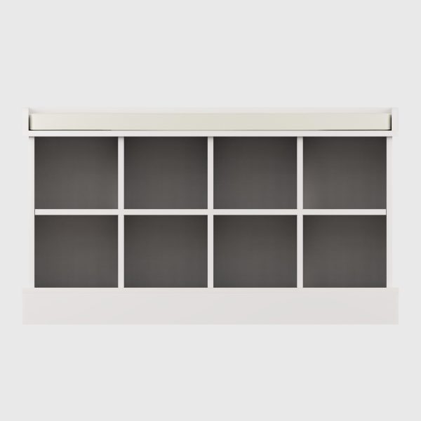 WHITE Kempton Hallway Shoe Storage Unit Holds 8 Pairs - Image 4