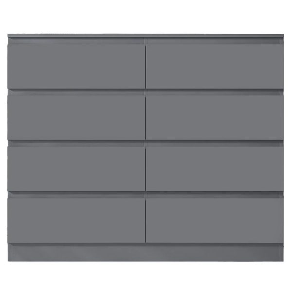 6 Drawer Chest of Drawers Scandinavian Design Bedroom Furniture Matt Dark Grey - Image 5