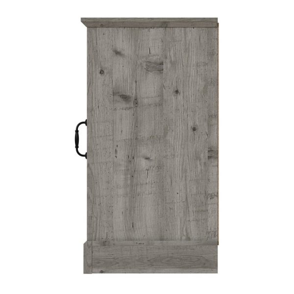 AMELIE 3 DOOR SIDEBOARD MEXICAN GREY with shelf and fretwork doors - Image 7