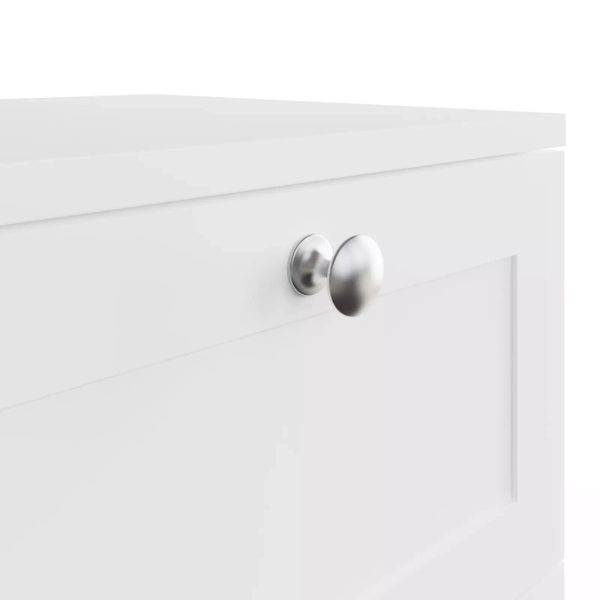 ARTUS 2 DRAWER BEDSIDE CABINET TABLE MATT WHITE SIDE LAMP - Image 4