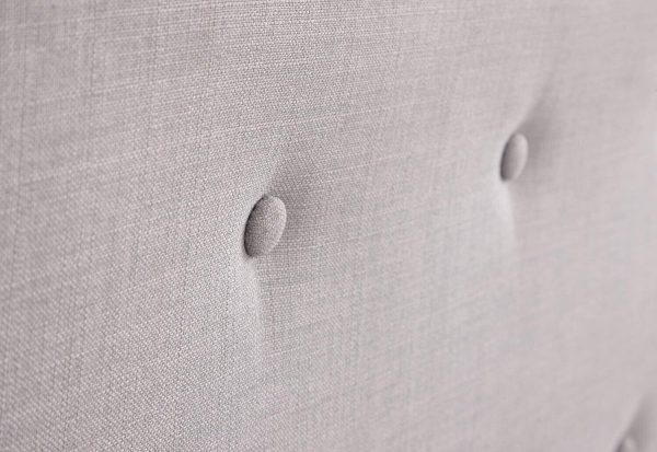 Ashbourne Light Grey Stone 5ft King Fabric bed Retro Curved edge design - Image 7