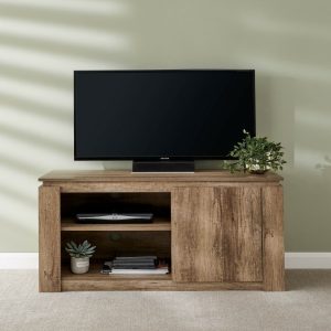 Canyon Compact TV unit stand cabinet Oak 3D effect Veneer
