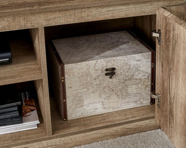Canyon Compact TV unit stand cabinet Oak 3D effect Veneer - Image 6
